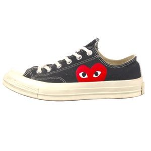 COMME DES GARÇONS PLAY X CONVERSE, Men’s Canvas Graphic Print Sneakers, Size: 8